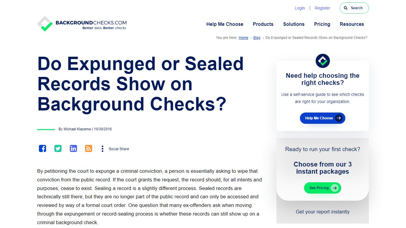 Do Expunged or Sealed Records Show on Background Checks?